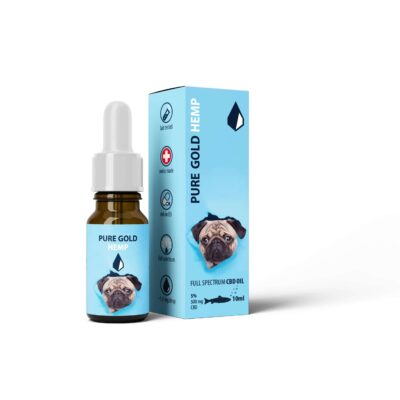 5% Pure Gold Hemp CBD Olej pre malých psov