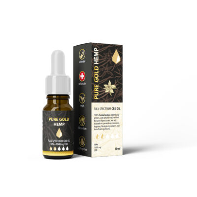 10% Pure Gold Hemp CBD olej 10ml vanilka