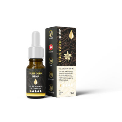 5% Pure Gold Hemp CBD olej 30ml vanilka